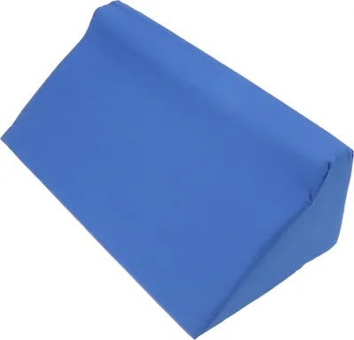 Produktbild von Seitenkeilkissen Blau 50x25x15cm – Kunstleder Körperstützkissen mit Reißverschluss für Seitenschläfer & Schwangerschaft Komfortkissen