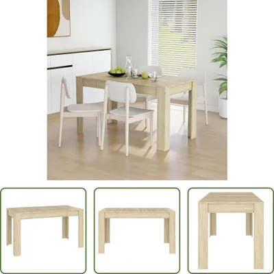 Produktbild von The Living Store Esstisch Sonoma-Eiche 140x74,5x76 cm Holzwerkstoff