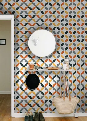 Produktbild von Coloray Fototapete 360x250 cm Vlies-Fototapete - Orange geometrische Orange