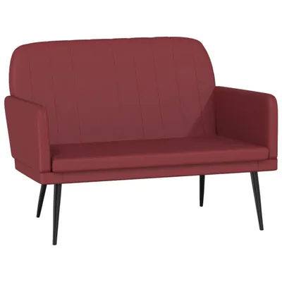Image de vidaXL Banc rouge vin 107x80x81 cm similicuir