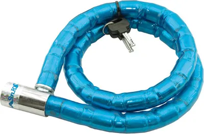 Produktbild von Spiralschloss für Fahrrad Blau Robust Kunststoff