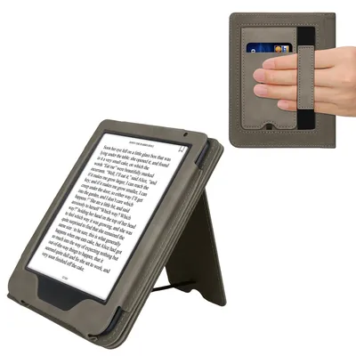 Produktbild von kwmobile Schutzhülle kompatibel mit Kobo Clara BW / Clara Colour / Tolino Shine (5) / Shine Color Flip Hülle - Cover mit Handschlaufe - Aufgehende