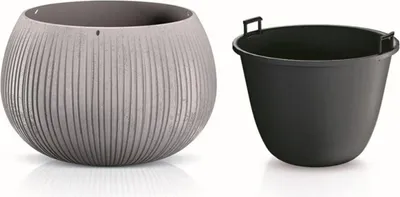 Produktbild von Beton Bowl DKB240 Kugelblumentopf mit Einsatz | Beton