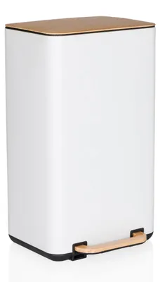 Obrázek produktu pro hjh OFFICE Odpadkový koš 30 litrů CLEAN NATURA Odpadkový koš na tříděný odpad obdélníkový pro kuchyň, kancelář se Step-On 62,0 x 31,0 x 36,0 cm