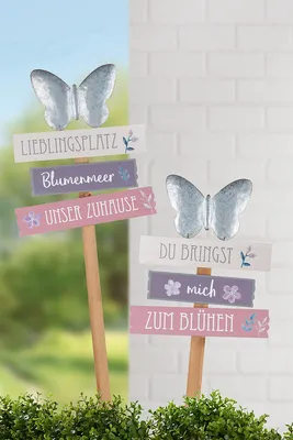 Image de Gilde MDF Gartenstecker "Schmetterling" VE 4 so