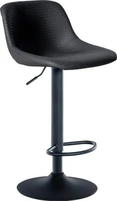Produktbild von CLP Barhocker Loft mit Rückenlehne und 360 drehbar schwarz Material Kunstleder