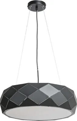 Zdjęcie produktu dla Lampa wisząca Reus czarno-biała 3xE27x40W metal wym:100x45x45cm IP20 Light Prestige