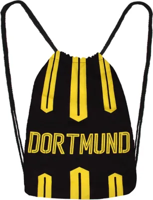 Produktbild von Turnbeutel Rucksack Gymbag Dortmund gelb u. schwarz, Farbe:Schwarz