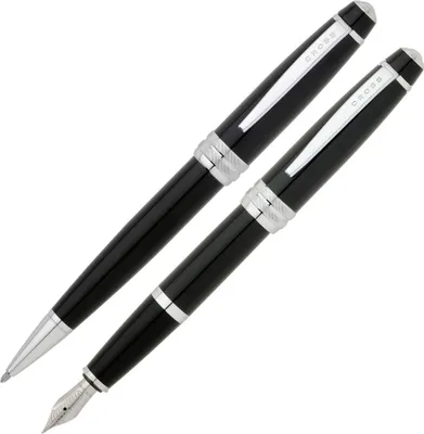 Produktbild von Cross Kugelschreiber+Füller Bailey Schwarz-Lack, Geschenkset