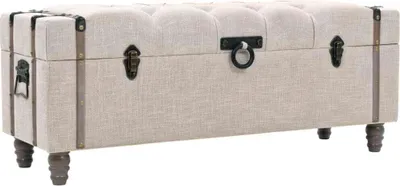 Produktbild von vidaXL Aufbewahrungsbank-Set 3-tlg. Massivholz und Stahl 112x37x45 cm