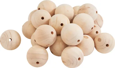 Produktbild von VBS XXL Holzkugeln durchgebohrt Ø 60 mm, 25 Stück