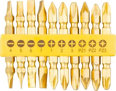 Produktbild von Bit-Satz Strend Pro YF40020, 10-teilig, L-65 mm, CrV, GoldenFish