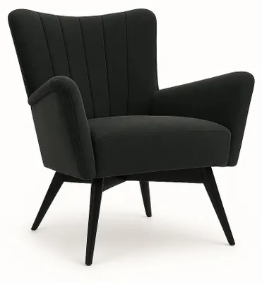 Produktbild von Anteo Ohrensessel NICK Velvet Polstersessel Sessel Modern Grau ROYAL VELVET 21 Wohnzimmer 95x80x50 cm