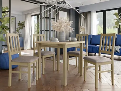 Immagine prodotto di Set da pranzo 4+1 ADELBITE 1 - rovere sonoma / marrone 1