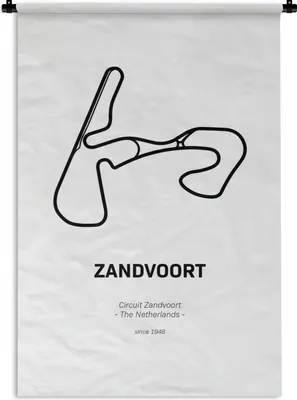 Produktbild von MuchoWow® Wandteppich Wandbehang Rundkurs Zandvoort - Formel 1 120x180 cm Tapisserie Dekoration Wandtuch - Schlafzimmer - Dekorationen für das Haus