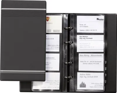 Obrázok produktu pre DURABLE Visitenkartenringbuch Visifix f200 Karten anthrazit