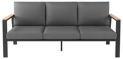 Produktbild von home24 3-Sitzer Loungesofa - Aluminium / Polyester - Anthrazit