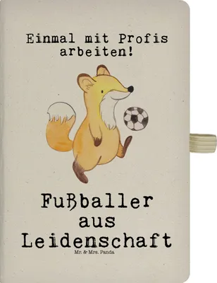 Produktbild von Mr. & Mrs. Panda skizzenbuch a4 Fußballer Leidenschaft - Transparent - Geschenk, Lustig, Spruch, Fußballspieler, Adressbuch, Tagebuch, notizbuch, Fußballwitz, Beruf