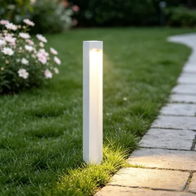 Produktbild von Mai & Mai LED Wegeleuchten Außenlampe Pollerleuchte, BTH:6x6x60cm, 3000K Aussenleuchte, Standleuchte für Garten Sandweiß 5W IP65 BaldersLights