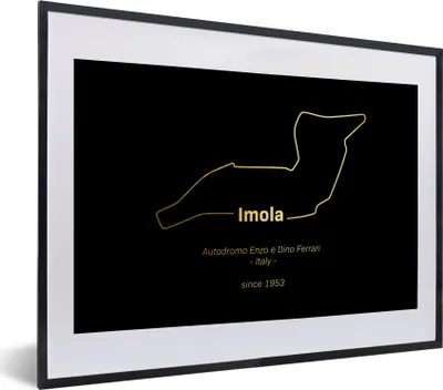 Produktbild von MuchoWow® Gerahmtes Poster Imola - Formel 1 - Rennstrecke 40x30 cm - Poster mit Schwarzem Bilderrahmen Wandposter Rahmen Foto Bilder - Bilderrahmen - Poster im Rahmen