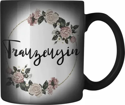 Produktbild von Trendation - Beste Trauzeugin Farbwechsel Zauber-Tasse Geschenk Frau Danke Geschenke Trauzeugin Dankeschön (Schwarz)