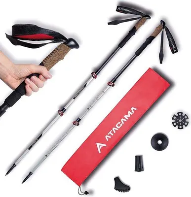 Produktbild von Famanu Wanderstock Teleskopstangen - Aluminium und Kork