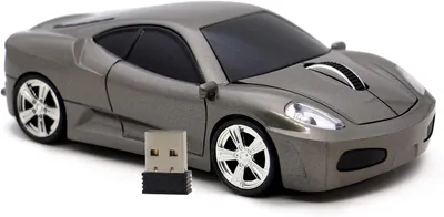 Produktbild von Computermaus USB 2,4 GHz Rennwagen 3D drahtlose Maus optische Mäuse für Windows und Mac mit Sportliches Rennwagen-Design