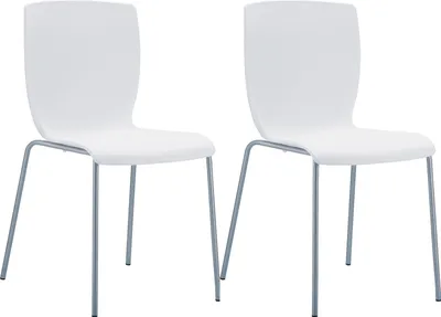 Produktbild von CLP 2er Set Bistrostühle Mio mit Aluminiumgestell und Kunststoffsitz schwarz
