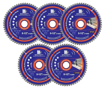 Obrázok produktu pre Pílový kotúč 216x30 mm, 60 zubov, univerzálny pre drevo, kov a hliník, 5 kusov