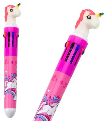 Produktbild von Mehrfarbiger Einhorn-Automatikstift 10 Pink