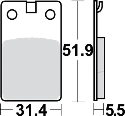 Productafbeelding van Remblokken voor voorwiel, geschikt voor Simson S 83 80 Beta, bouwjaar 1995-1996. Remblokken van TRW - nieuw