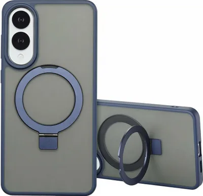 Produktbild von Accezz Ring Stand Backcover mit MagSafe Samsung Galaxy S25 Edge - Blau
