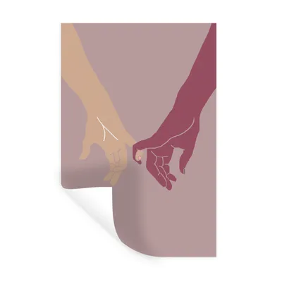 Produktbild von MuchoWow® Wandtattoo Wandsticker Wandaufkleber Hände - Farben - Abstrakt - Kunst 40x60 cm Selbstklebend und Repositionierbar - Wierderverwendbar - Selbstklebend