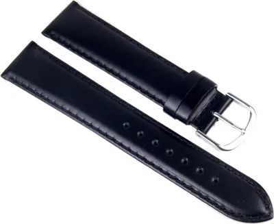 Produktbild von Büffelkalb Ersatzband Uhrenarmband Leder schwarz 20mm XL 17788S