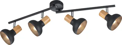 Obrázok produktu pre Stropné reflektory čierny vzhľad dreva 71cm