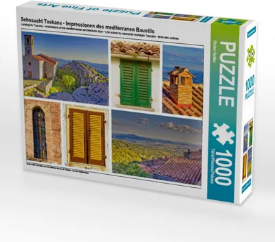 Produktbild von Calvendo Sehnsucht Toskana - Impressionen des mediterranen Baustils 1000 Teile Puzzle quer 640x480mm, Sattler Stefan; 7405011