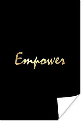 Produktbild von MuchoWow® Poster Zitat - Leistung - Gold - Schwarz 60x90 cm - Wanddekoration