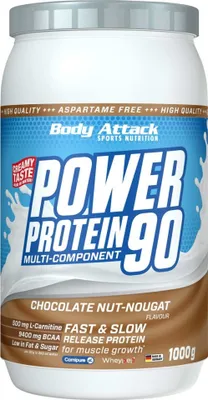 Produktbild von Body Attack Power Protein 90 – 1 kg Chocolate Nut-Nougat