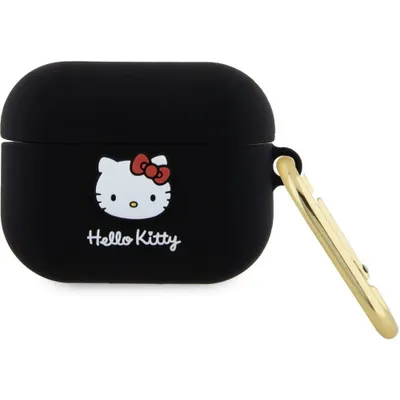 Obrázok produktu pre Etui Hello Kitty silikónová 3D Kitty Head Na Airpods Pro - Czarne
