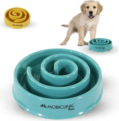 Produktbild von Mobiclinic Pets, Antischlingnapf Hunde, rutschfest, Spiralform, 19,5x4,6x20,6 cm, Verdauungsfördernd, 500 ml, Katzen, Haustiere