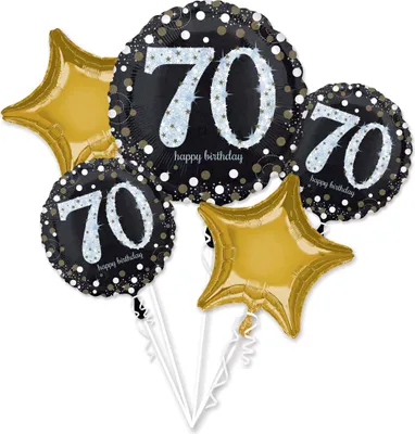 Produktbild von Amscan 3787801, Spielzeugballon, Folie, Gold, Geburtstag, 3 Stück(e)