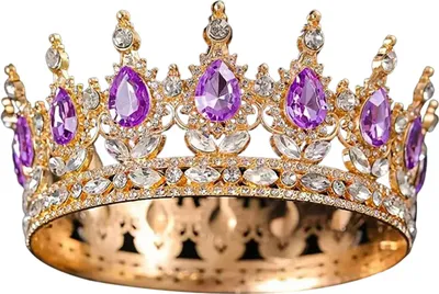 Produktbild von Damen Krone Tiara Glänzende Strasssteine Eingelegte Königin Brautjungfern Krone Accessoire für Hochzeit Halloween Geburtstag