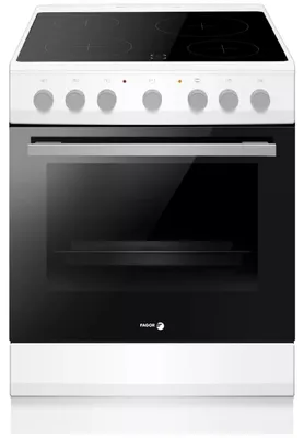 Image de Cuisinière vitrocéramique 62l 4 feux blanc - Fagor - FACV3004B -