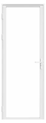 Produktbild von Tür-Set – wendbar – Aluminium & Sicherheitsglas – 204 x 83 cm – Weiß – LOXTON