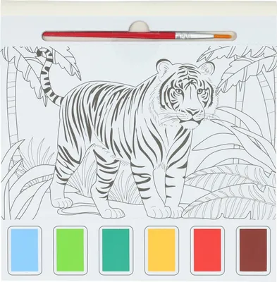 Immagine prodotto di Blocco colori ad acquerello per adulti - Animali selvatici - incl. pennello e 6 colori ad acquerello