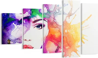 Produktbild von Bild auf Leinwand - Leinwandbild - Frau Abstraktion - 100x60cm - Wand Bild - Wanddeko - Wandbilder - Leinwanddruck - Bilder - Kunstdruck - Wanddekoration - Leinwand bilder - Wandkunst - EG100x60-3689