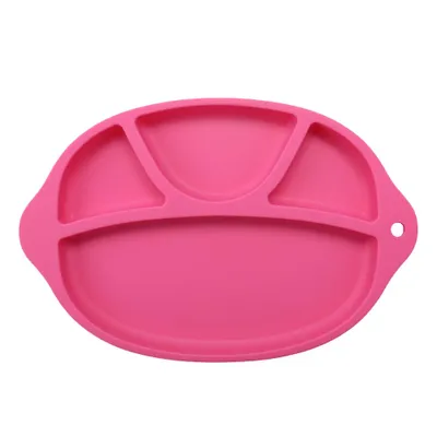 Obrázek produktu pro Baby Rose Plate Bowl Mini Silikonová podložka pro batolata a děti Přenosný talíř Baby Protiskluzový dětský talíř s přísavkou Dětské prostírání Omyvatelné do myčky, mikrovlnné trouby