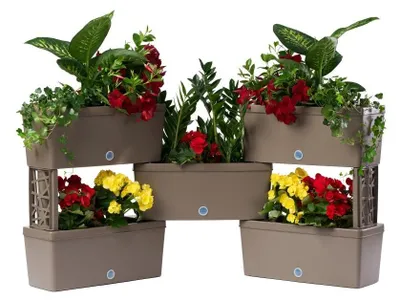 Obrázok produktu pre Bama Brick Koppelbare Plantenbakken 75L 59x23x27 cm 5 Stuks Taupe