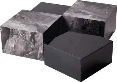 Obrázok produktu pre Moderný sivý drevený konferenčný stolík