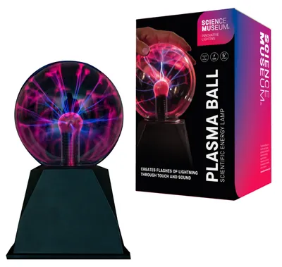 Plasmakugel mit Sound- und Touch-Reaktion, 12,5 cm, Schwarz